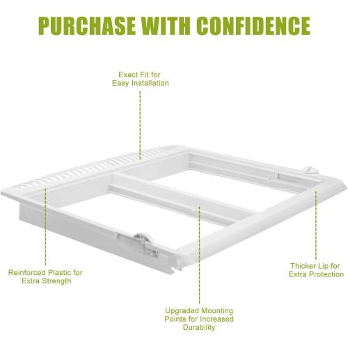 240364787 Refrigerator Crisper Drawer Cover Frame, Refrigerator Replacement Parts Drawer Cover Unit for Frigidaire Refrigerator，Refrigerator Drawer Replacement