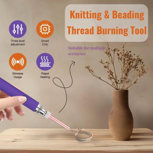 Rechargeable wire burning kit, digital wire burning tool. Suitable for bead stringing, leather craftsmanship, sewing, weaving, wax carving, wood stamping, etc (White)