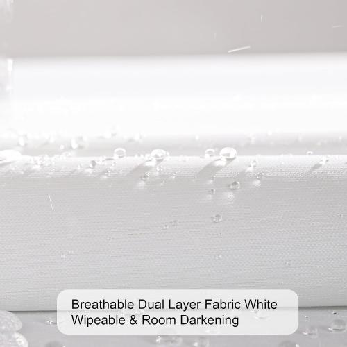 Persilux Cordless Zebra Blinds for Windows (36 W x 64 H, White) Light Filtering Zebra Shades for Indoor Windows, Sheer Shades Thermal Insulated Blinds with Upgraded Cassette, Window Shades for Home
