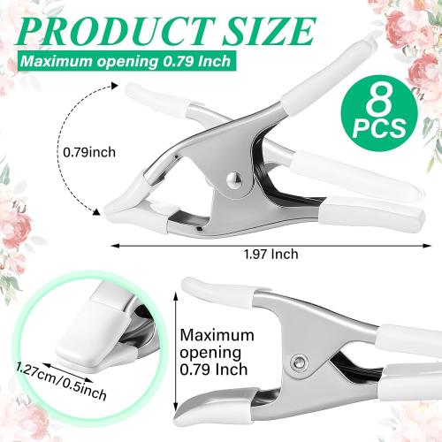 LemonRoad 8 Pack 1.97 Inch Dress Clips for Fitting Clothing Clamps