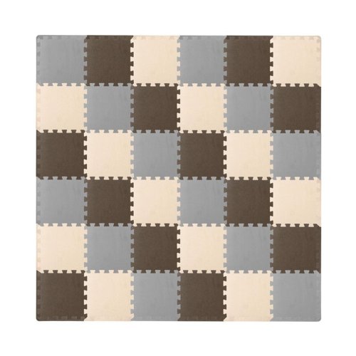ProsourceFit ProSource Kids Floor Play Mat 3/8-in, 36 Sq Ft - 36 Tiles - Brown - 36
