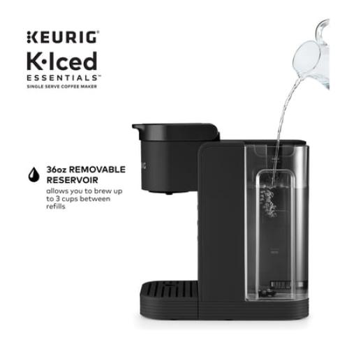 Keurig K-Iced Essentials Iced and Hot Single-Serve K-Cup Pod Coffee Maker, Black