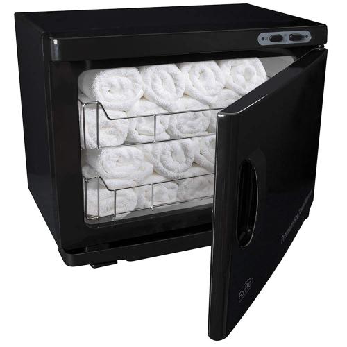 ForPro Professional Collection Premium Hot Towel Warmer, 23L Extra Large Capacity, Two Stainless Steel Racks, Black