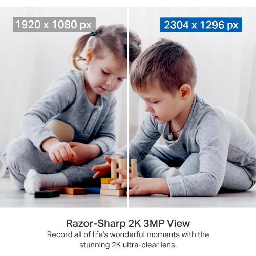 Tapo 2K Pan Tilt Security Camera for Baby Monitor, Dog Camera,C211(2-Pack)