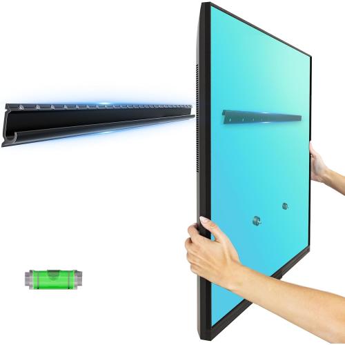 Studless TV Wall Mount for 32-75 inch TVs, No Stud Drywall TV Mount Holds up to 150 lbs, Low Profile, No Drill, Easy to Install for Bedroom Living Room, Bubble Level Included