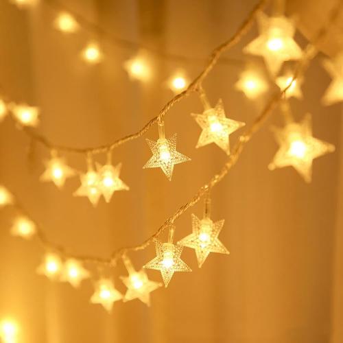 String Lights Star Lights Holiday Small Colorful Lights Christmas Decoration Outdoor Camping Ambient Lights (USB Standing Bright 3m 20 Lights)