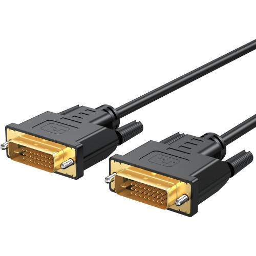 DVI Cable 6 Feet, DVI-D 24 1 Cord Male to Male Digital Video Monitor Cable for Computer, HDTV, Gaming, Monitor, Projector