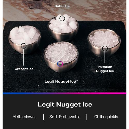 GE Profile Opal 2.0 XL with 1 Gallon Tank, Chewable Crunchable Countertop Nugget Ice Maker, Scoop included, 38 lbs in 24 hours, Pellet Ice Machine with WiFi & Smart Connected, Stainless Steel