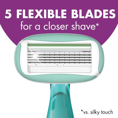 BIC Soleil 5 Sensitive Womens Disposable Razors, 5-Blade, 4-Pack