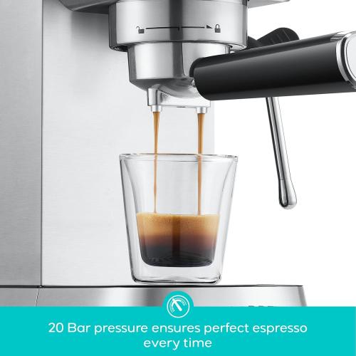 CASABREWS PFAS-Free Espresso Machine with Milk Frother Steam Wand