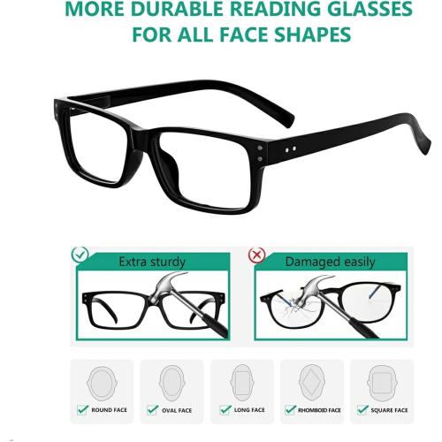 Eyekepper 0.5x Reading Glasses, Readers for Men, 5pack Black Frame Women