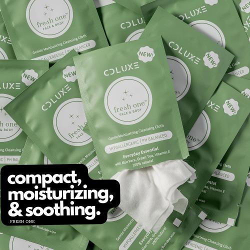Fresh One Hand-Body-Face Cleaning Water-Based Wipes (Men, Women, Kids) - All Natural Gentle, Sensitive Skin, Deodorizing, Flushable Individually Wrapped Travel Wipes (70)