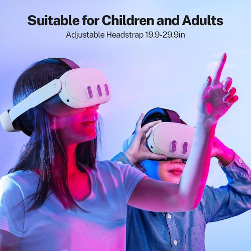 YOGES 10000mAh Battery Head Strap Compatible with Meta Quest 3S & Quest 3, Rechargeable Headstrap Detachable Magnetic Battery to Extend Playtime for VR Headset Compatible with Meta Quest 3S