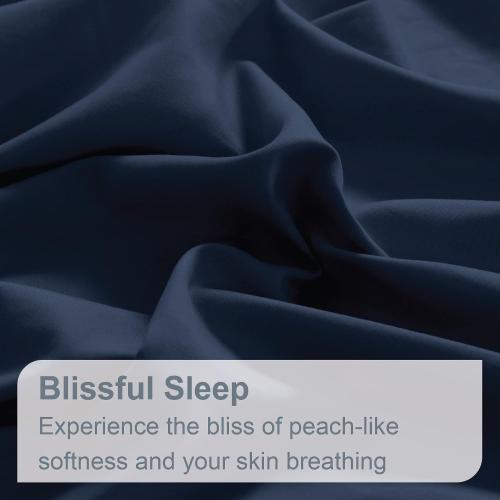 Swift Home Queen Ultra-Soft Brushed Microfiber 6-Piece Bed Sheet Sets, Extremely Durable - Easy Fit - Wrinkle Resistant - (Includes 2 Bonus Pillowcases), Queen, Navy