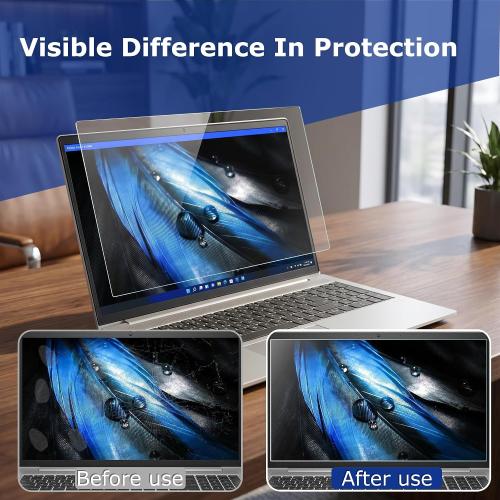 15.6 inch Laptop Screen Protector Tempered Glass Compatible with Other All 15.6 Laptops Portable Monitor with 16:9 Aspect Ratio,(345x194 / W x H)-Ultra Clear & 9H Hardness ,15.6 Tempered Glass Shield