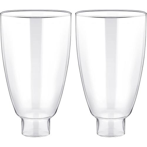 2 Pcs 6.5 Inch Clear Glass Lamp Shade, Colonial Style