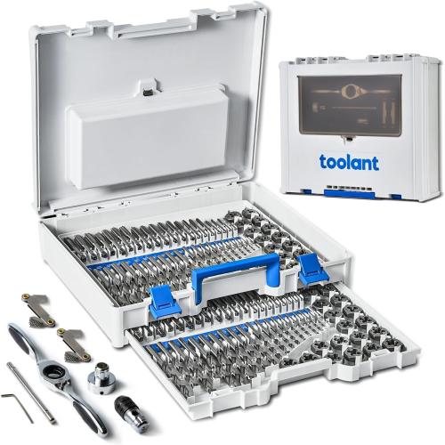 toolant 127-Piece Metric & SAE Ratcheting Tap and Die Set