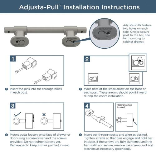 5-Pack Bar Adjusta-Pull Adjustable 1-3/8 to 4 in. (35-102mm) Classic Champagne Bronze Cabinet Drawer Pulls