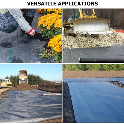 Doniks 13x115ft Driveway Fabric,5OZ Commercial Heavy Duty Weed Barrier Fabric, Garden Landscape Fabric,French Drain Fabric for Erosion Control,Landscape Fabric,Weed Barrier,Construction Projects