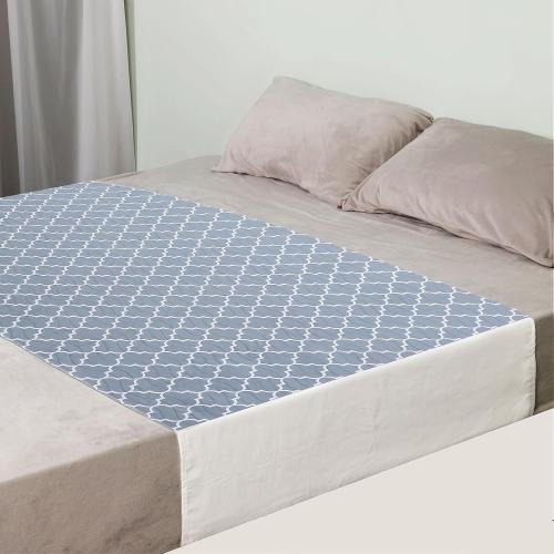 OUTCREATOR® Saddle Style Bed Pad with Tuck-in Sides, 34 x 76 Reusable Incontinence Underpad, Absorbent Waterproof Washable Quilted Tuckable Mattress Protector for Adults, Elderly, Kids, Pets (Gray)