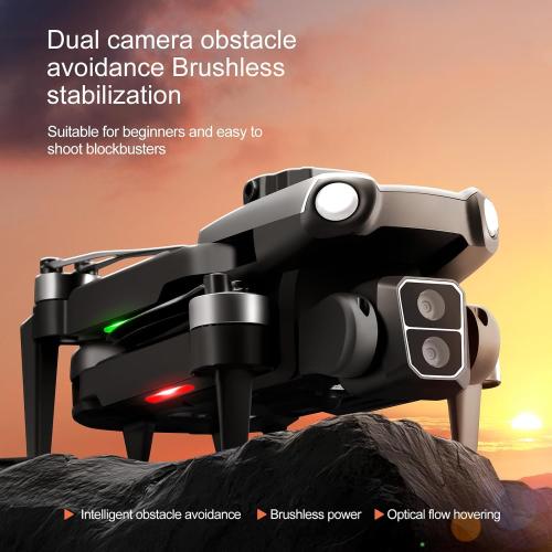 S119 Drone with Camera, 8K Brushless Motor Drones for Adults, FPV RC Quadcopter with 3D Flips, Obstacle Avoidance, Optical Flow Positioning, Trajectory Flight, Carrying Bag (Grey)