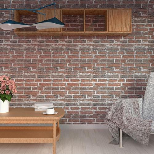 Faux Brick Wall Panels, 40 PCS, Red | 3D Wall Panels Peel and Stick, XPE Foam 3D Wallpaper, Self-Adhesive Faux Stone Wall Panels for Bedroom, Stairs, Kitchen