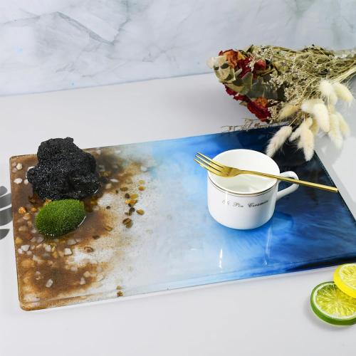 RESINWORLD 14 x 9 x 0.5 XL Large Rectangle Mold, Deep Serving Tray Mold with Handles, Wedding Flower Mould for Resin