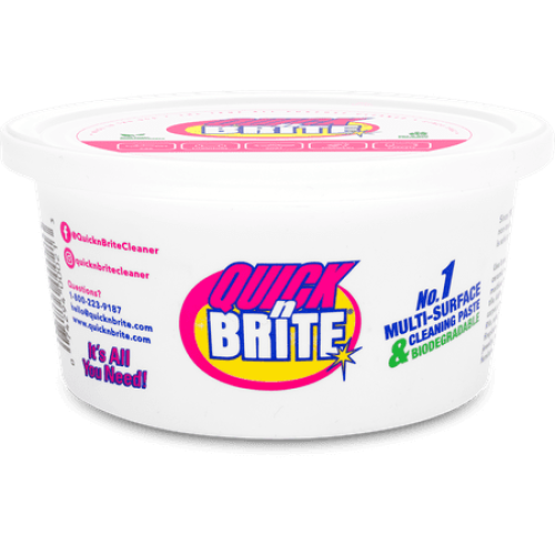 1 Pack Quick 'n Brite All Purpose Cleaning Paste – Miracle Cleaner for Tough Stains, Biodegradable, Non-Toxic, Pet-Safe, Multi-Surface Stain Remover, Made in USA, 12 Oz