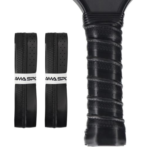 AMA SPORT Pickleball Paddle Grip Tape 2 Pack Pickleball Overgrip Replacement Grip Wrap for Pickleball Rackets Anti-Slip Grip Ridge Easy Installation and Long-Lasting Performance