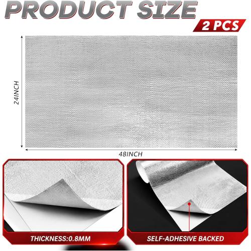 Amylove Aluminized Heat Shield Mat Thermal Barrier, 1 Pcs,