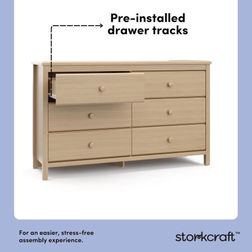 Storkcraft Alpine 6-Drawer Dresser, Driftwood
