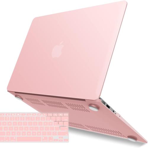 IBENZER Compatible with Old Version MacBook Air 13 Inch Case (2010-2017 Release). Models: A1466 / A1369, Plastic Hard Shell Case with Keyboard Cover for Mac Air 13, Rose Quartz, A1301RQ 1