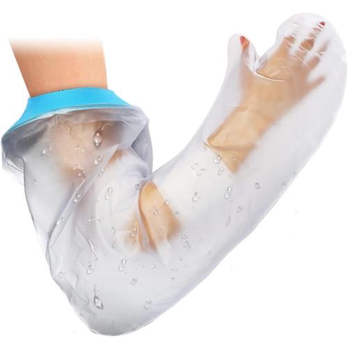 Cast Covers for Shower Arm Adult Waterproof Long full Protector Cover Soft Comfortable Watertight Seal to Keep Wounds Dry Bath Bandage Broken Hand,Wrist,Finger,Elbow Reusable Durable