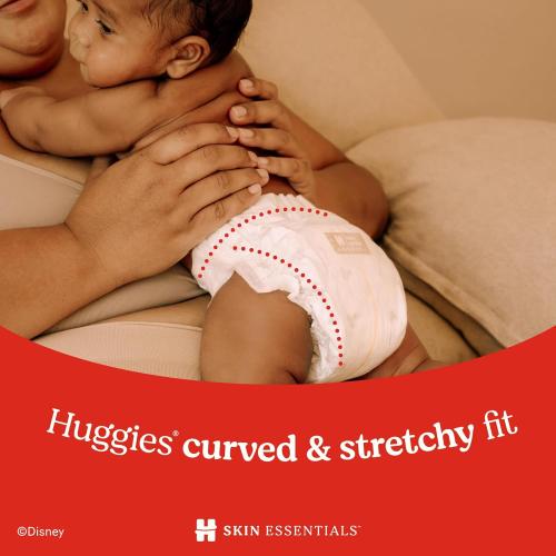 Huggies Size 1 Diapers, Skin Essentials Baby Diapers, Size 1 (8-14 lbs), 204 Count (3 Packs of 68), Packaging May Vary