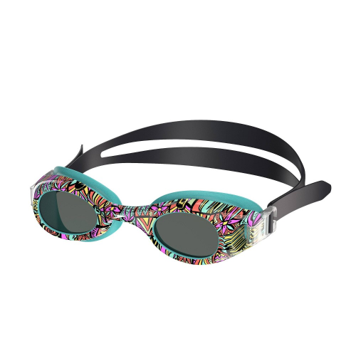 Speedo Kids' Glide Printed Swim Goggles - Black Multi: Ages 3-6, Anti-Fog, Adjustable Strap