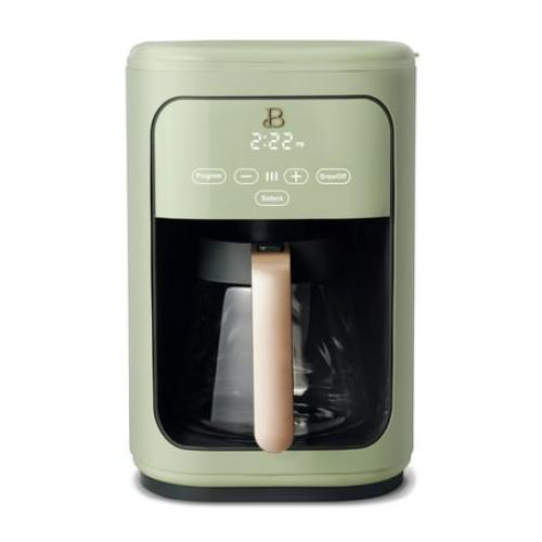 Beautiful 14-Cup Programmable Drip Coffee Maker with Touch-Activated Display, Sage Green by Drew Barrymore❗MAY HAVE MISSING PIECES/NEEDS CLEANING❗