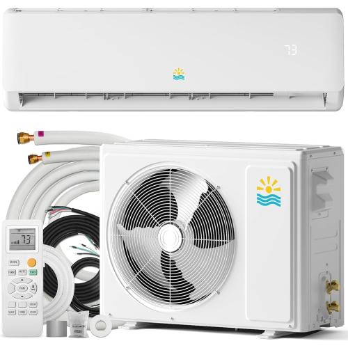 Mini Split AC/Heating System, 18000 BTU, 19 SEER2 208-230V