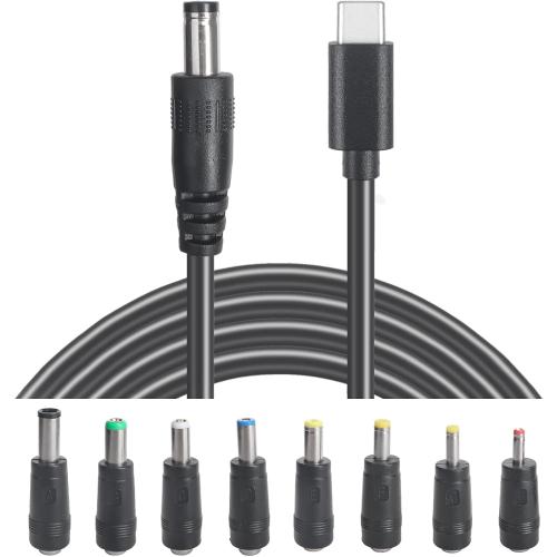 USB C to DC 5.5mm x 2.1mm Power Cable Cord, USB C Input to DC 12V Out Charging Cable, Work with PD Charger and PD Power Bank, Output DC 12V 3A MAX 36W