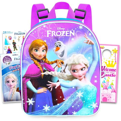 Disney Frozen Mini Backpack for Girls Kids Bundle - 11 w Adjustable Straps