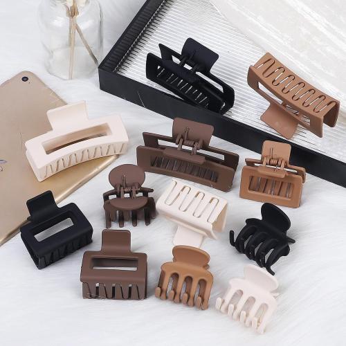 12 Pcs Hair Clips for Women 3 Styles Small Medium Large Claw Clips for Thin Thick Curly Hair, Strong Hold & Non-Slip Clips, Stylish Matte Plastic Hair Accessories Ideal Gifts for Women (Brown)