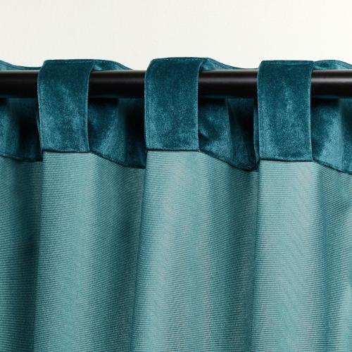 Exclusive Home 84-in Teal Light Filtering Back Tab Curtain Panel Pair