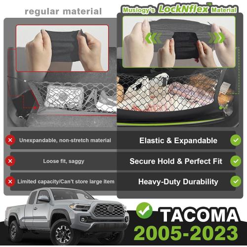 Muslogy Cargo Net for Toyota Tacoma 2005-2022 2023 Accessories