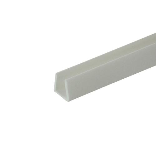 Outwater Plastics White 1/4'' Styrene Plastic U-Channel/C-Channel 48 Inch Lengths (Pack of 3)