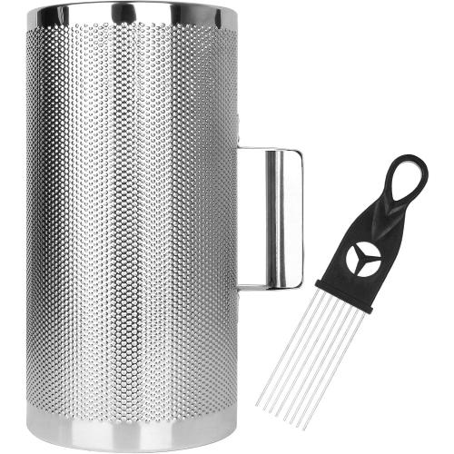12 x 6 Stainless Steel Guiro Instrument Latin Percussion Metal Guiro Shaker with Scraper Percussion Instrument, Guira Dominicana, Wiro Musical