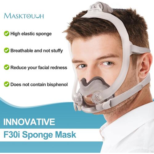 2 Pack Memory Foam Mask Cushions for AirFit F30i Flexible Seal CPAP Supplies Soft Lightweight Fit for Irritation-Free Gentle Contact - Medium