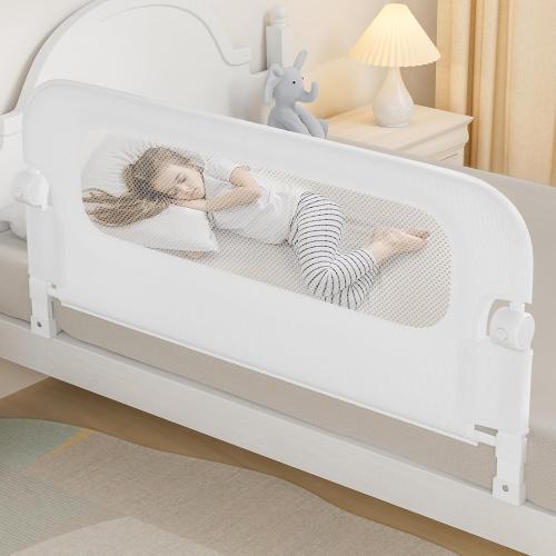 Baby Bed Rail Guard for Toddlers -47 Toddler Bed Rails for Twin, Full, Queen, King Bunk Size Bed Swing Down Bedrail Extral Tall Child Safety Side Railing Guards for Kids