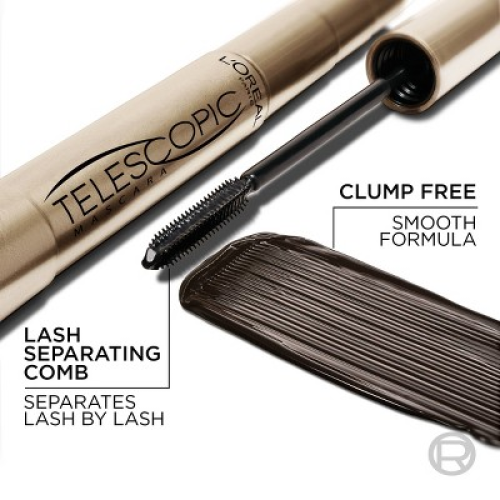 L'Oreal Paris Telescopic Original Lengthening Mascara - 915 Black Brown - 0.27 fl oz
