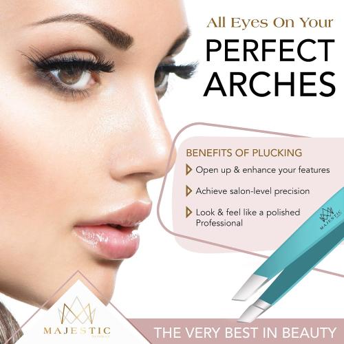 Surgical Tweezers for Ingrown Hair - Precision Sharp Needle Nose Pointed Tweezers for Splinters, Ticks & Glass Removal - Best for Eyebrow Hair, Facial Hair Removal (Triple Teel)