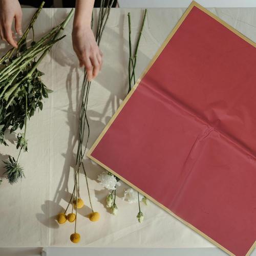 IWOWHERO 20pcs Red Flower Bouquet Wrapping Paper Versatile Paper Wrap for Making Unique Design Floral Wrapping Material for Christmas and DIY Crafts