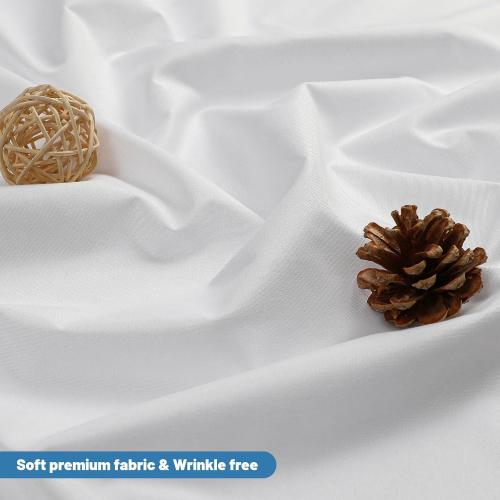 1 Pack Water-Repellent Fabric Shower Curtain Liner, 72x90 White
